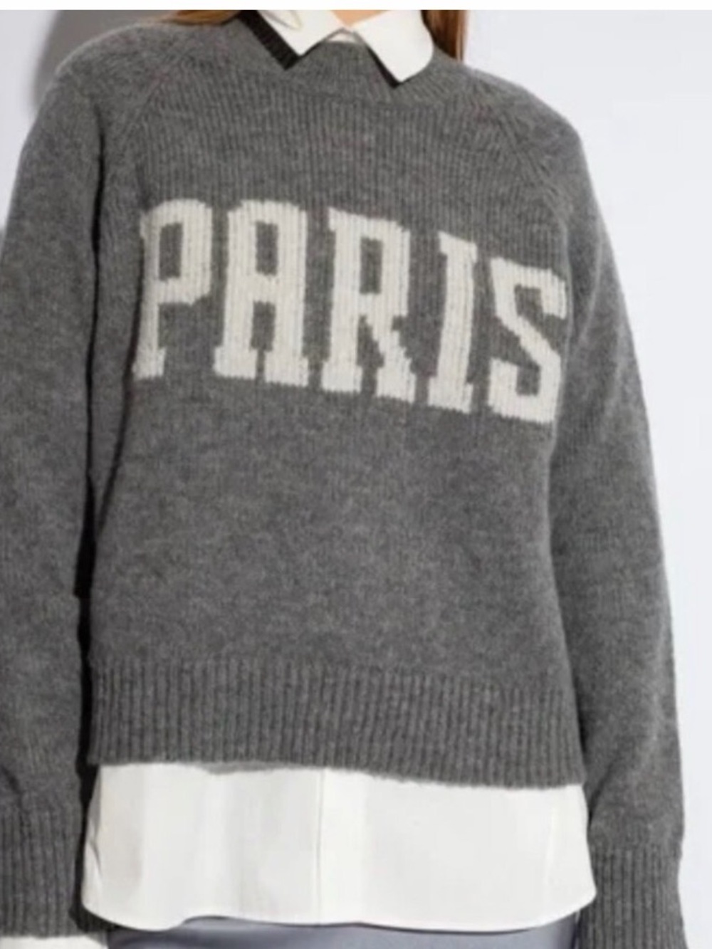 Anine Bing Kendrick Sweater University Paris In Charcoal Wool Cashmere Size S - Picture 2 of 9